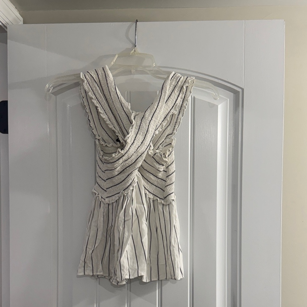 Soprano Crossover Striped Top